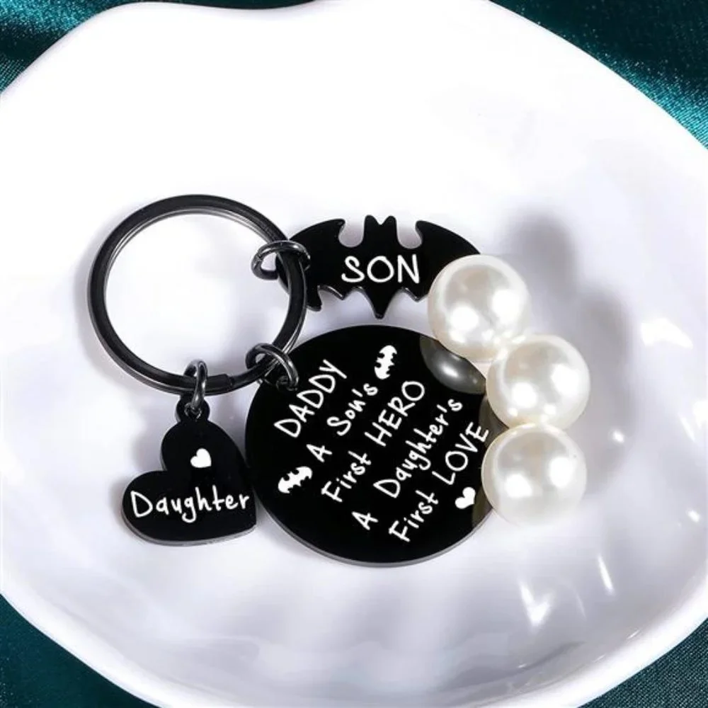 Fathers Day Keychain Gifts from Son Daughter to Daddy Christmas Valentine Gifts - Picture 3 of 8